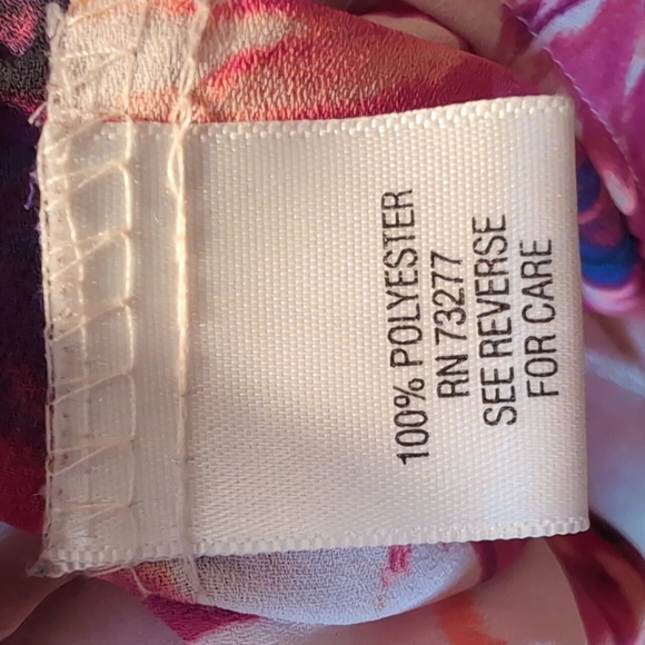 Women's APT. 9 multicolor pink splash blouse SZ 1X - Picture 11 of 12